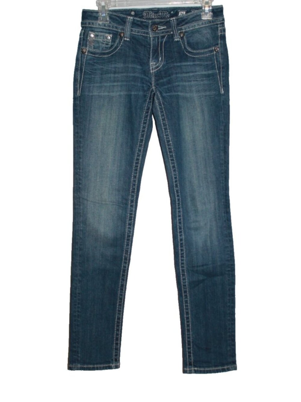 Miss Me Skinny Jeans JP4656S7 Studded Medium Wash Stretch Denim 28x31 (Actual)